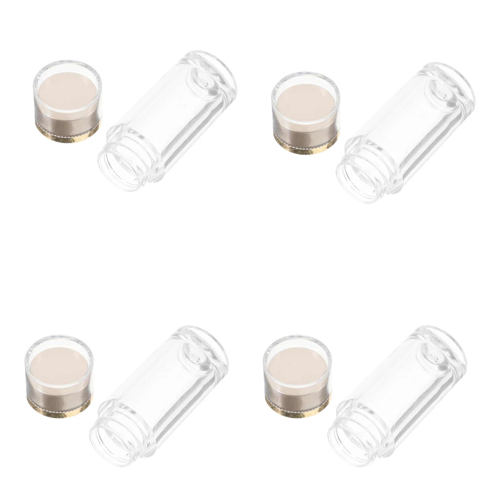 

4 Pcs Plastic Bottles Empty Lab Sample Vials Leakproof Dual Layer Caps Small Medicine Containers Small Vials Travel