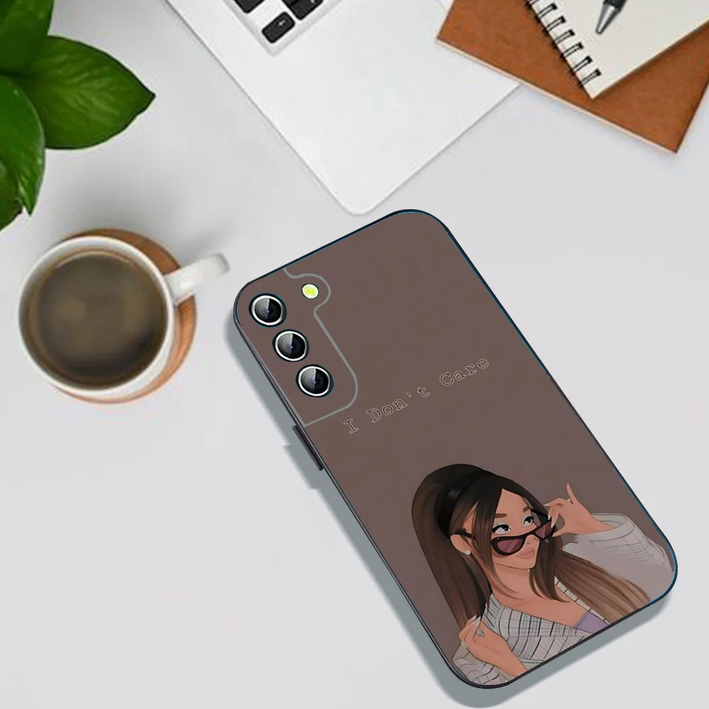 جراب هاتف نظارات شمسية لسامسونج ، جالاكسي A52 ، A12 ، A51 ، S21 Edge ، S22ULTRA ، S23 ، S20LITE Plus ، Ultra ، غطاء أسود