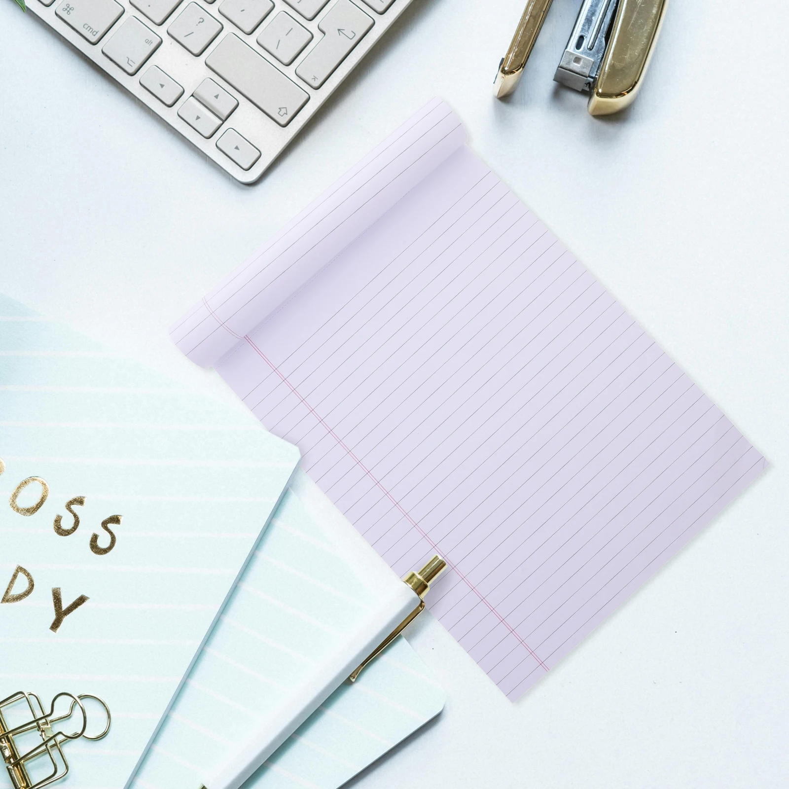 4pcs A4 Legal Pad Tear Off Notepad Thick Paper Wide Ruled Portable For Office School Notebook Time Planning Pads