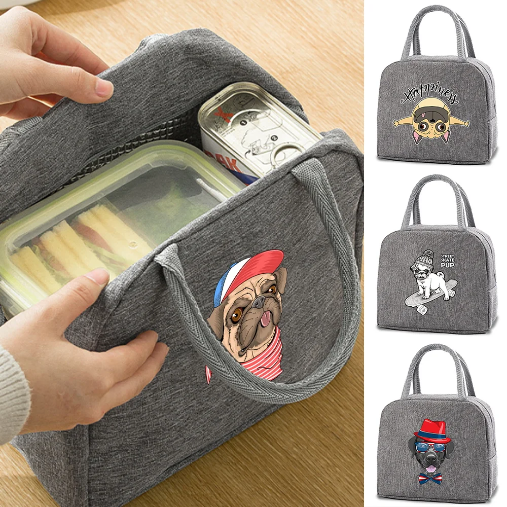 

Insulated Lunch Dinner Carry Bags Canvas Handbags for Women Children School Trip Lunch Picnic Thermal Portable Cooler Food Tote