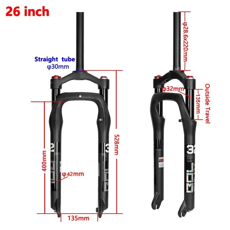 BOLANY Snow Bike Fork 20/26\