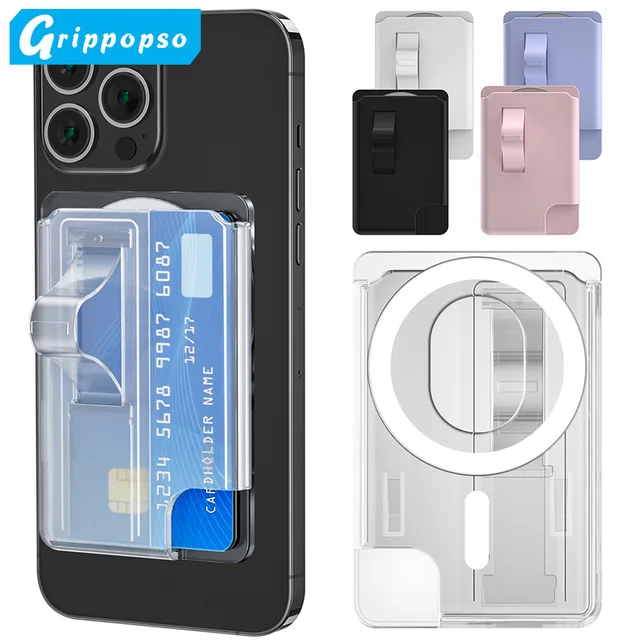 Portfel magnetyczny dla Magsafe dla iPhone 15 14 13 z uchwytem na kartę Portfel na telefon dla 99% telefonu z podstawką na telefon Torba Accessori