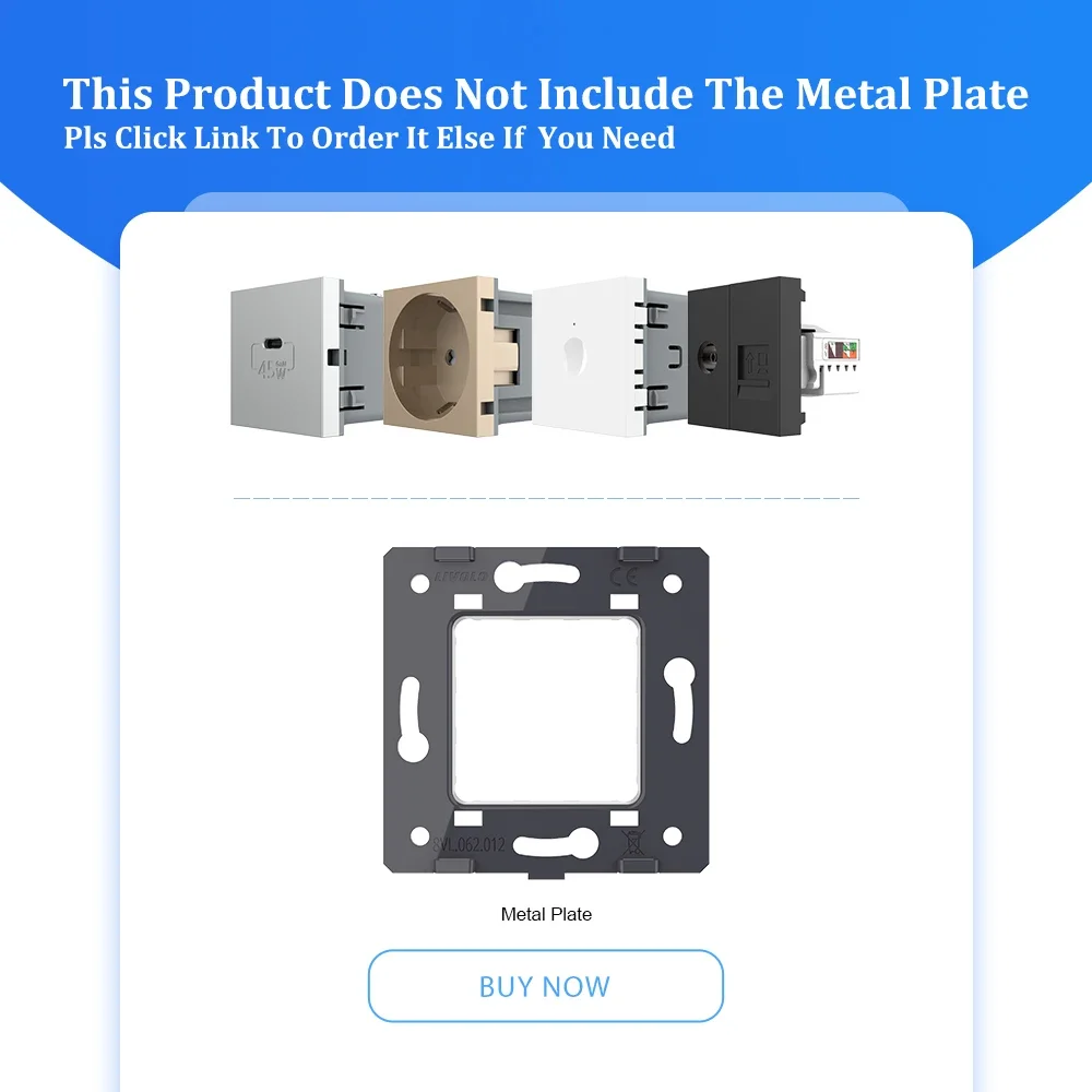 Livolo Switzerland Standard Power Socket Module,3Pins For  Swiss Typn N Plug,No Metal Plate VL-FCTN13A