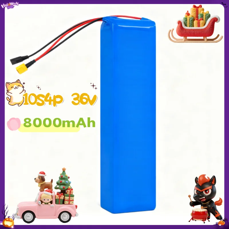 Ultra Large Capacity 36V 8000mAh 10S4P Battery Pack for M365 Pro Scooter Extend Mileage Long Range Ready to Use 350W 500W