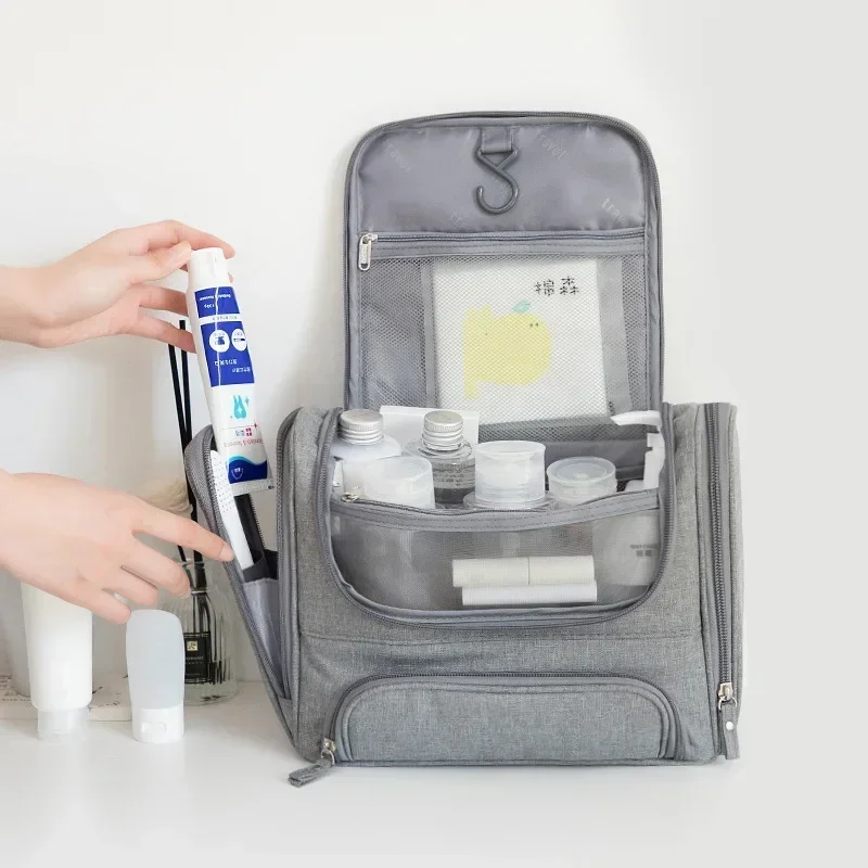 Waterproof Men Hanging Cosmetic Bag Travel Organizer Makeup bags for Women Necessaries Make Up Case Wet and Dry Wash Toiletry 가방