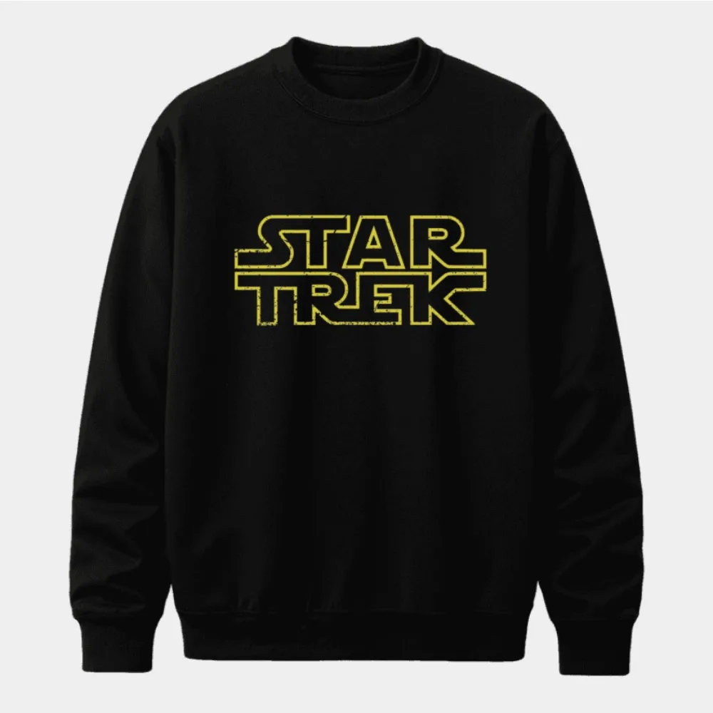 American Star Wars Peripheral Print Men's and Women's Crew Neck Sweatshirt Autumn Sports Loose and Comfortable Sweatshirt