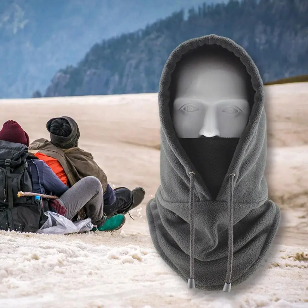 플러시 보온 겨울 모자 넥 게이터 얼굴 가리개 방풍 발라클라바 후드 스키 및 사냥용