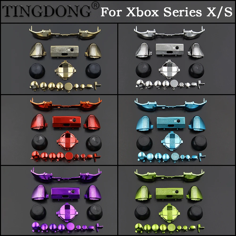 Chrome Full Set Mod Kit for Xbox Series S/X Controller - LB RB RT LT ABXY D-Pad Bumper Trigger Buttons Upgrade