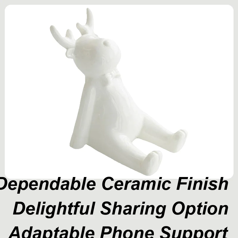 

Phone Stand For Desk Deer Shape Phone Holder Desktop Tabletop Electronics Cradle Cute Animal Figure For Home Library Dormitory