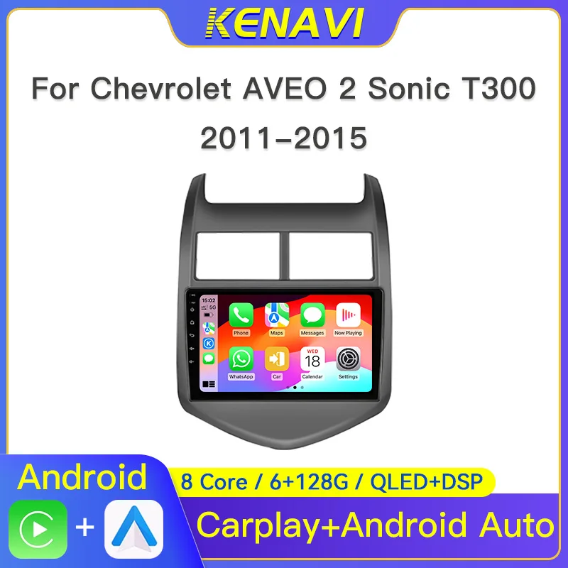 

2 Din Android Car Stereo Radio Multimedia Video Player For Chevrolet Aveo 2 Sonic 2011-2015 Navigation GPS Carplay DVD Head Unit