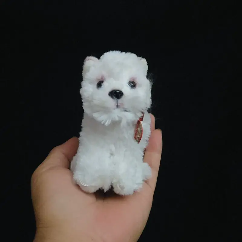 Breloczek Miniatura Sznaucer Szczeniak Szkocki Terrier Zawieszka do Torby Pluszowy Siedzący Wysokość 11cm Prezent Urodzinowy dla Dzieci Dziewczynki