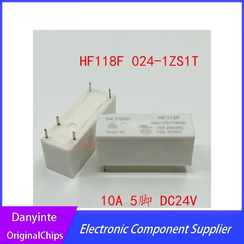 New 10Pcs/LOT JQX-118F HF118F  HF118F-024-1ZS1 HF118F-024-1ZS1T HF118F-005-1ZS1 HF118F-012-1ZS1T HF118F-012-1ZS1 10A 5PIN