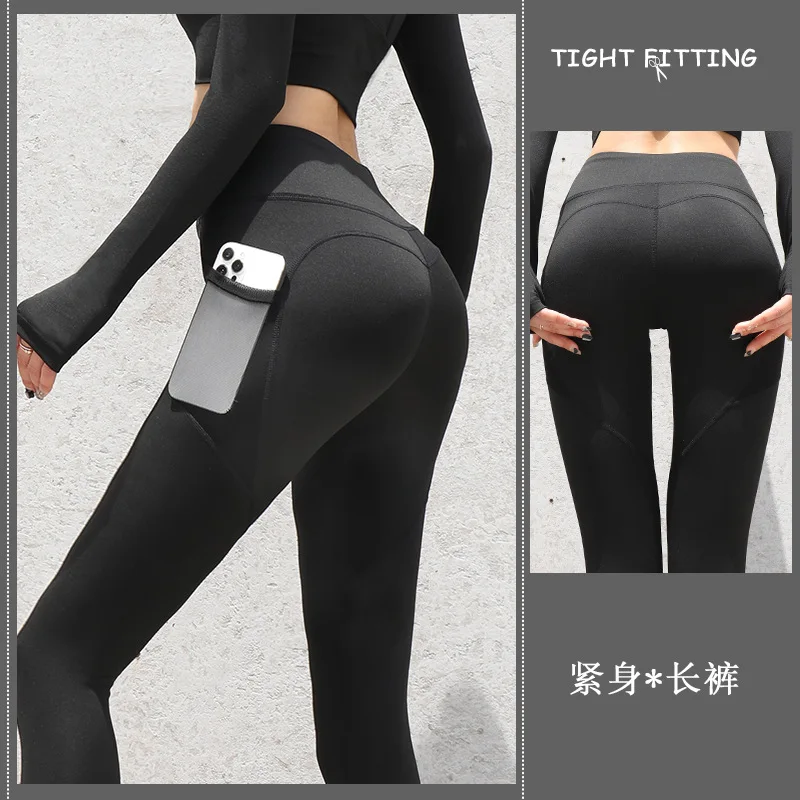 Women Leggings With Pockets Yoga Pants Gym Leggings Sport Women Fitness High Waist Female Legging Tummy Control Running Training