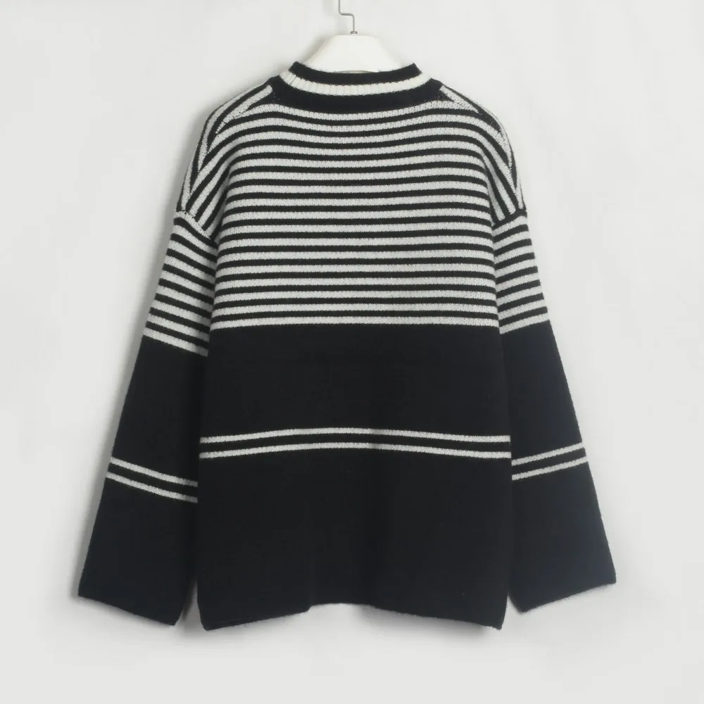 Women's New Stripe Versatile Top Simple Classic Casual Sweater