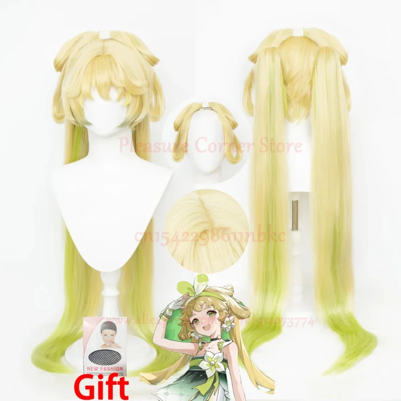 

Didi 2025 2025 hhhGame Wuthering Waves Парик с аксессуарами Ботанист Новая Федерация Huanglong Verina Косплей Парики