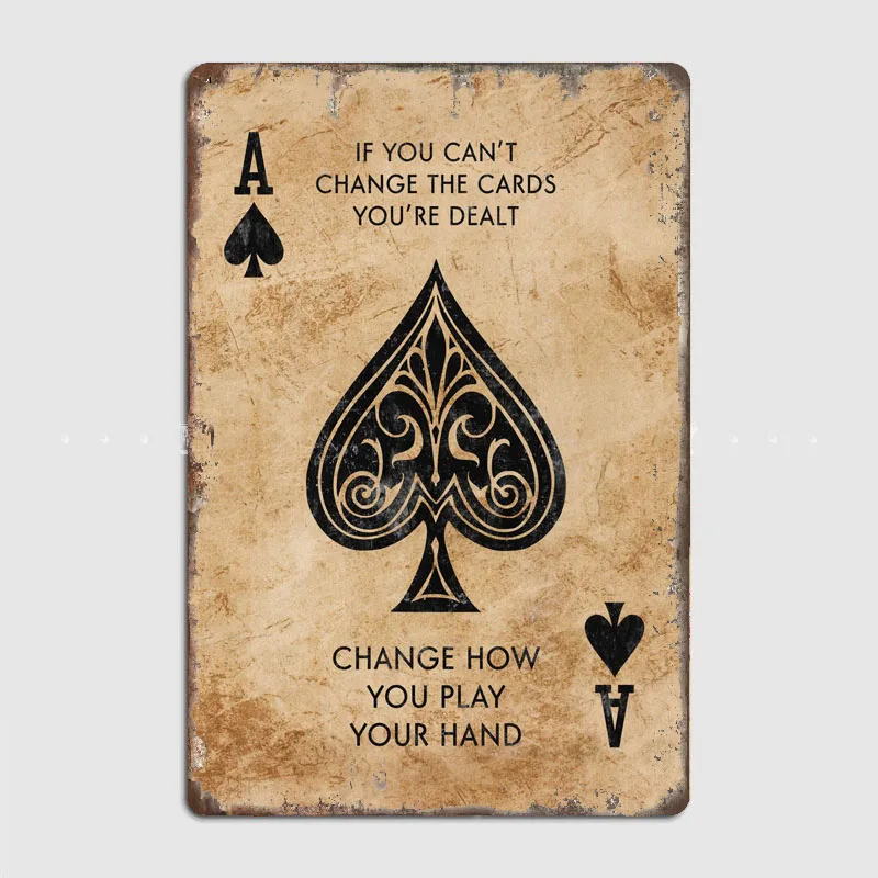 Change How You Play Metal Sign Club Bar Plates Wall Mural Design Tin Sign Postercustom-made