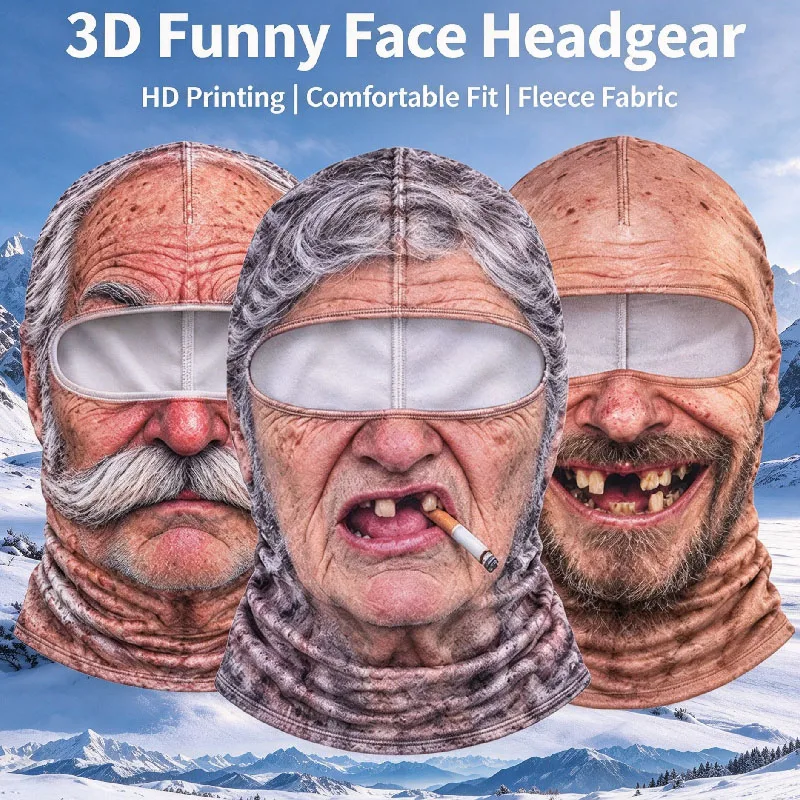 Máscara de Esquí Navideña de Papá Noel para Cosplay, Máscara Divertida con Estampado por Sublimación, Balaclava, Máscara de Invierno, Regalo Novedoso para Esquiadores, Fiestas y Juegos