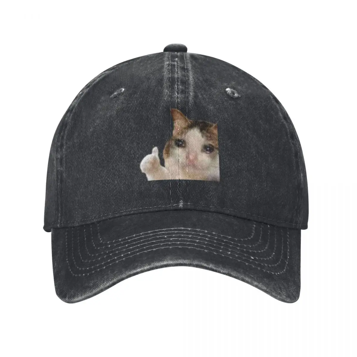 Sad Cat Thumbs Up Baseball Cap derby hat Fashion Beach Mens Tennis Women's