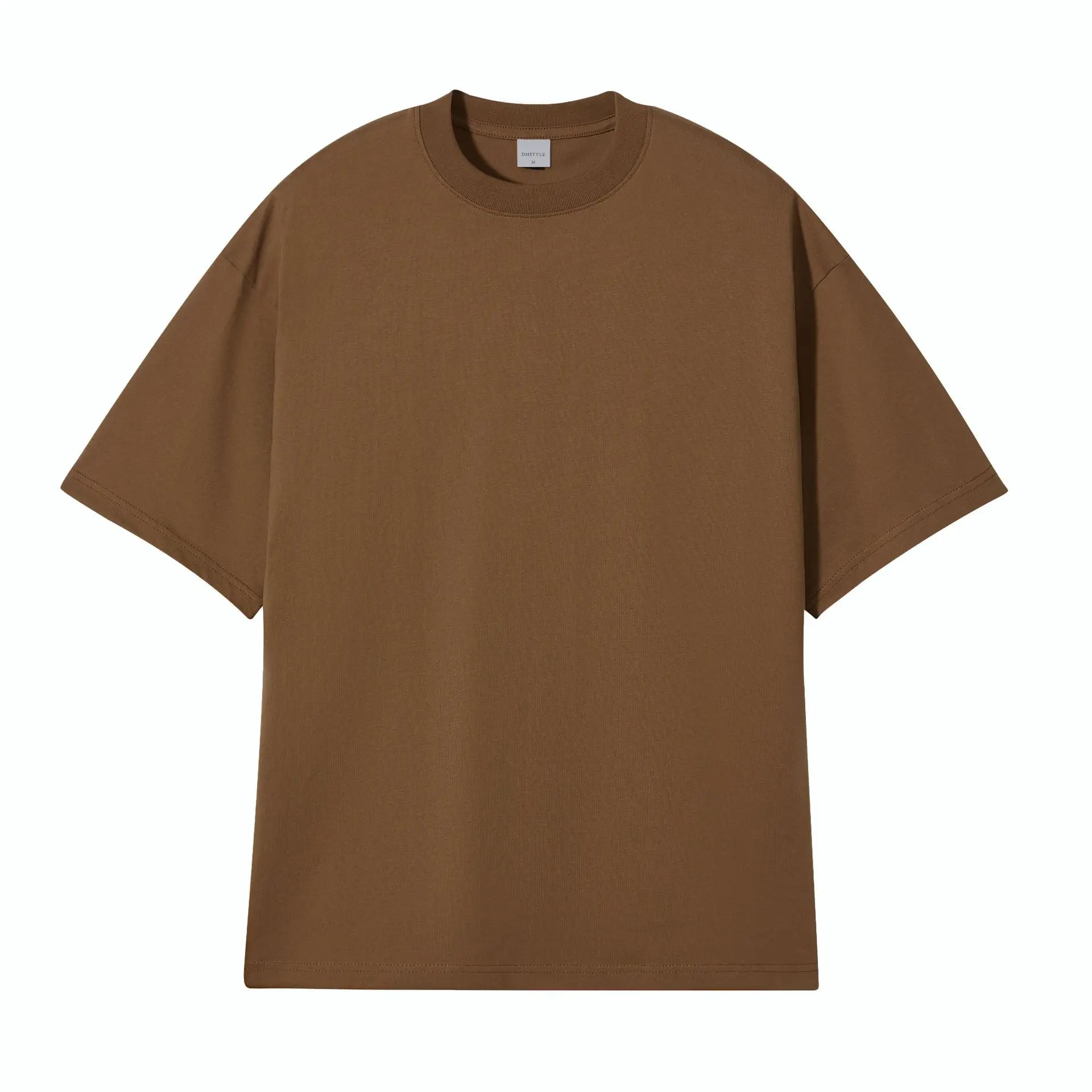 

Oversized Summer T shirts for Women Men Brown Casual Female Korean Streetwear Tees Unisex Basic Solid Young Cool Tops