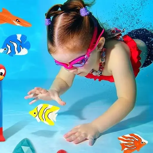 

Swimming Diving Toys Set Pool Swim Rings Loop Water Sports Play Game Diving Stick Underwater Accessories Grabbing Toys for Kid