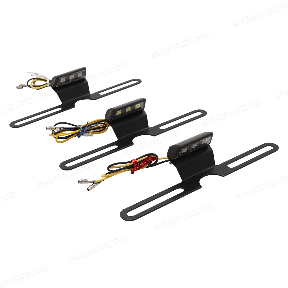 License Plate Lamp For KAWASAKI Z125 Z250 For YAMAHA FZ8 FZ1 For DUCATI X Diavel Motorcycle Accessoreis CNC Tail Tidy LED Light