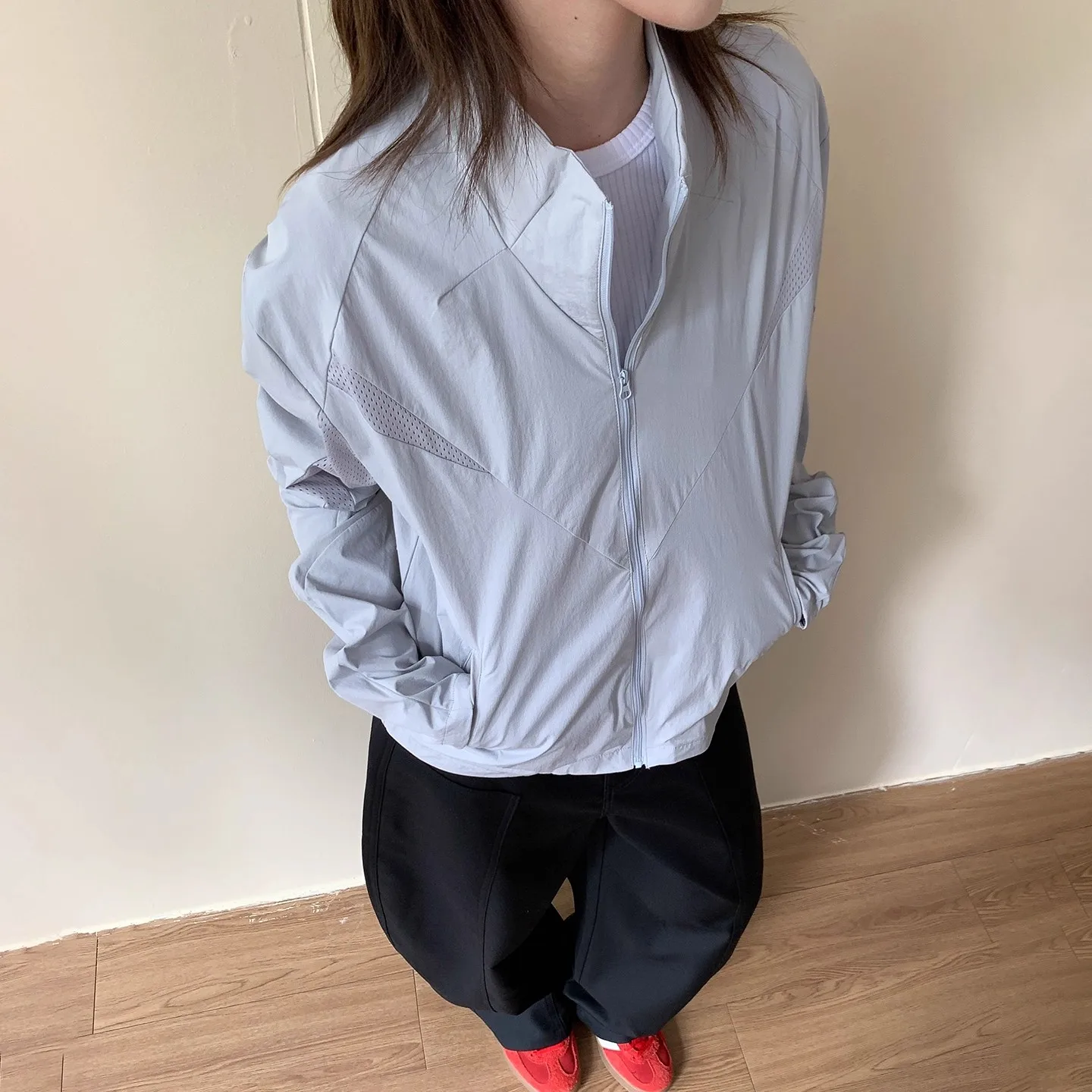 2025年秋 ヴィンテージ レディース ウィンドブレーカー クロップドジャケット 原宿系 ストリートウェア 長袖 ファッション 女性 エレガント トップス