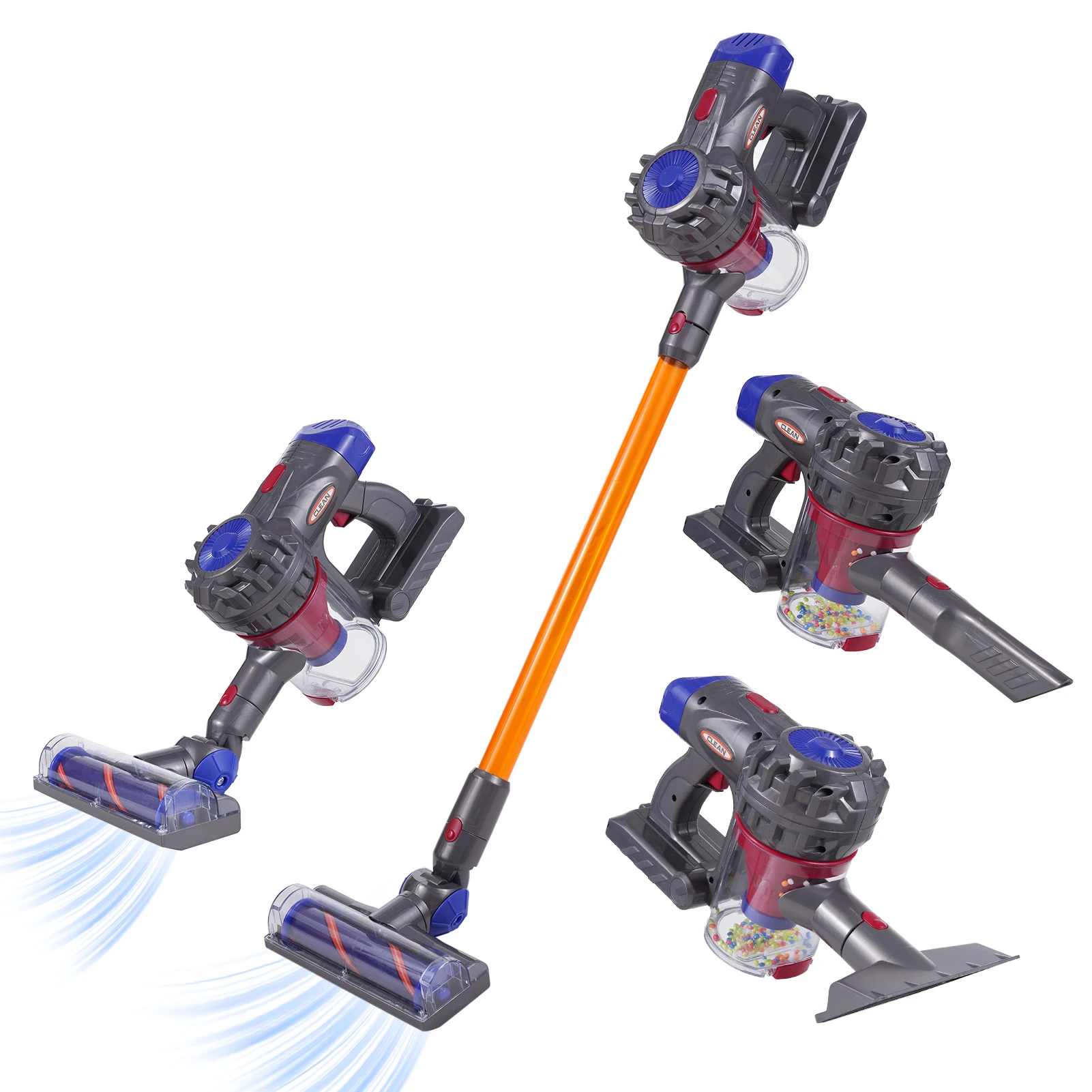 

Toy Vacuum 3 In-1 Kids Vacuum Cleaner Set That Really Works Cordless Vacuum Interactive Toy for Children Kids