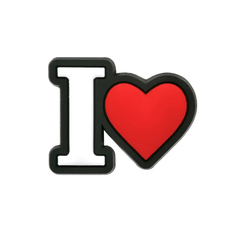 1PCS Shoe Charms I Love Series Fashion Women Men Shoe Clog Accessories Pins Valentine's Day Series Self-Love Shoe Decorations image 6