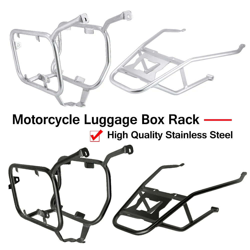 Motorcycle Waterproof Aluminum Rear Luggage Storage Box Tail Case Trunk Left Right Side Pannier Bracket Rack For Benelli TRK 251