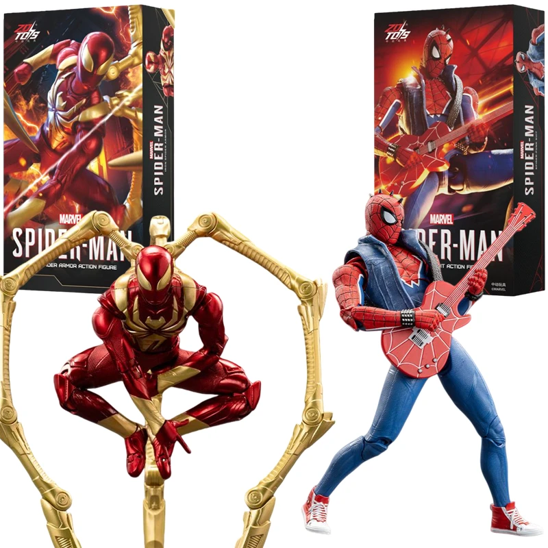 

Original ZDTDS Spider Man Figure Iron SPIDER PUNK SUIT Scarlet Spider 2099 Miles Marvel Action Figure Joint Movable Model Toy