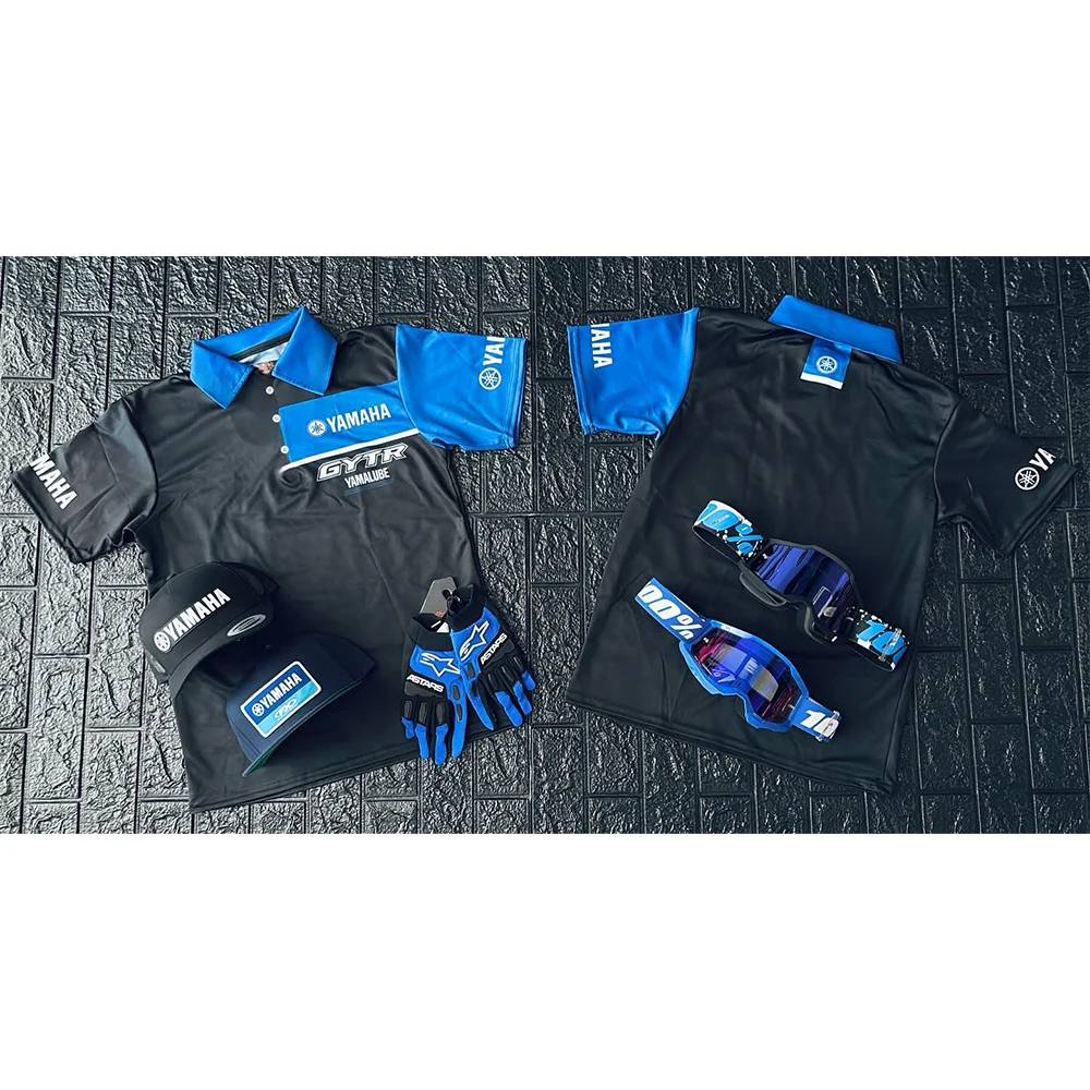 

Американская модная рубашка поло YAMAHA высокого качества, летняя мужская и женская одежда для мероприятий, свободная дышащая быстросохнущая спортивная футболка