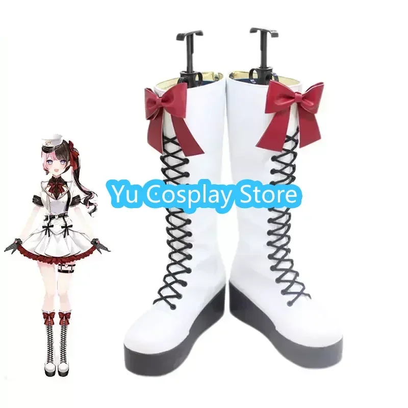 Vtuber Hinano Tachibana Cosplay Shoes Halloween Carnival Boots PU Leather Shoes Cosplay Props Custom Made