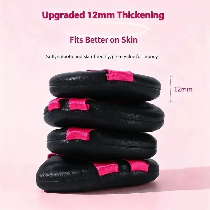 /Kuz/1/3PcsBox Not Eat Foundation Makeup Sponge Puff Dry Wet Dual Use Soft Cotton Black Leather Surface Makeup Tools