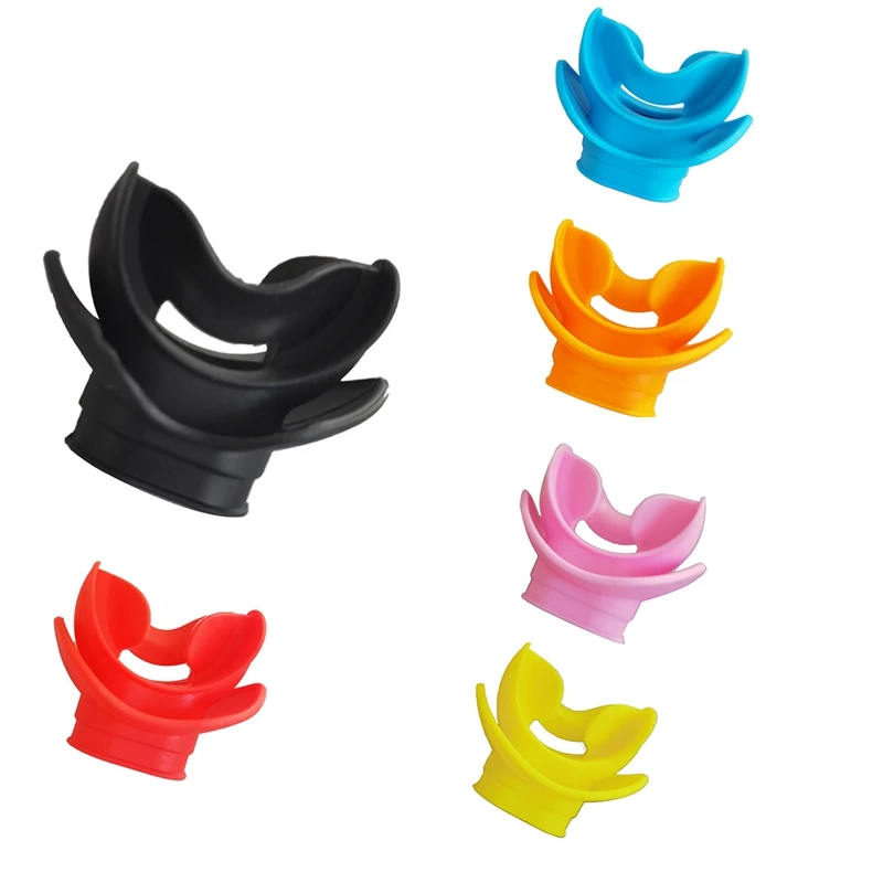 1 pezzo modellabile in silicone per immersione morso bocchino regolatore morso per immersione attrezzatura per immersione acqua snorkeling valvola respirazione arancione