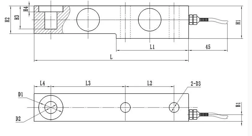 1T DYX-302 Cantilever Beam Load Cell 1000kg Weighing Sensor