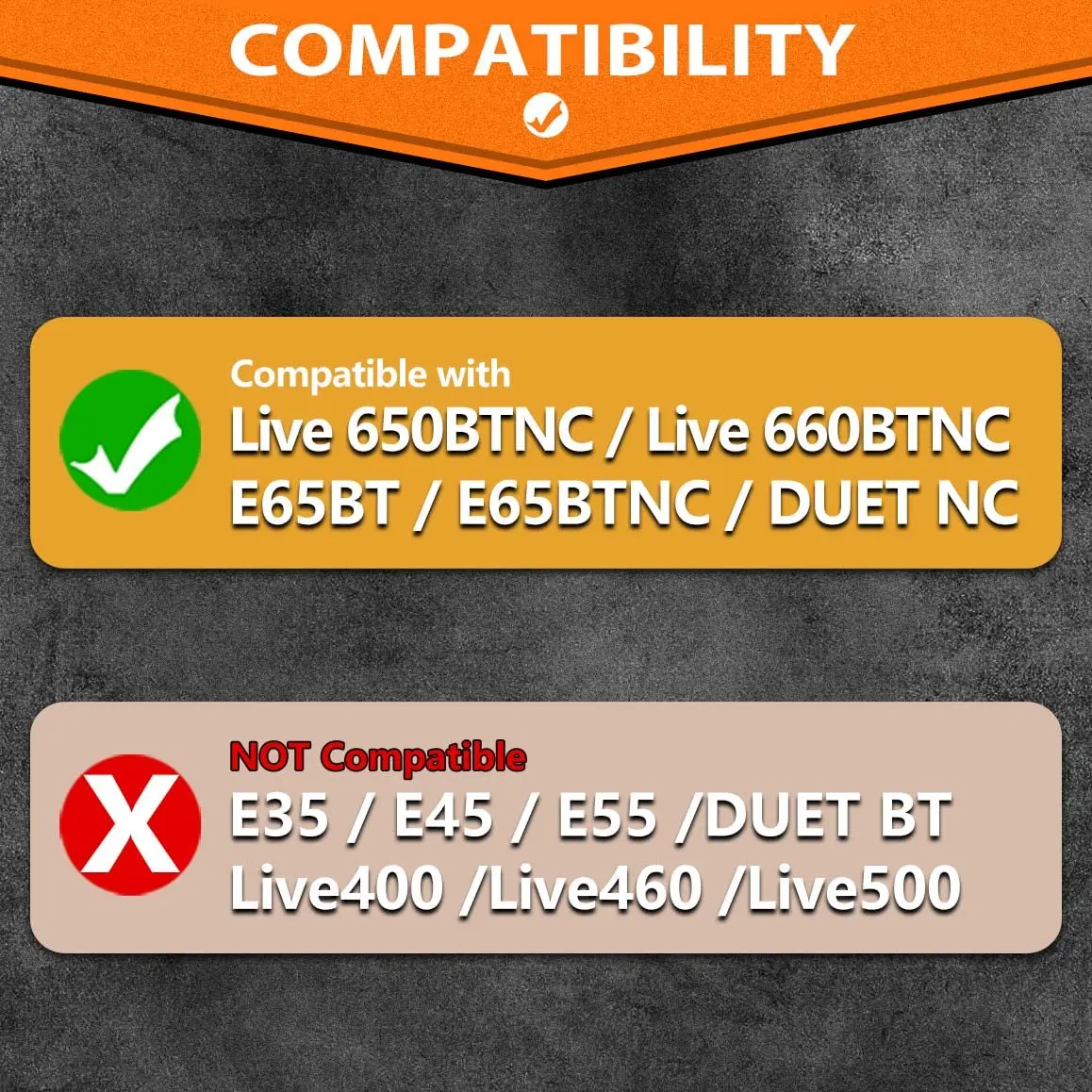 Cooling Gel Replacement Ear Cushions Ear Pads for JBL E65 E65BTNC / Duet NC / LIVE650 BTNC LIVE660 BTNC Headphone