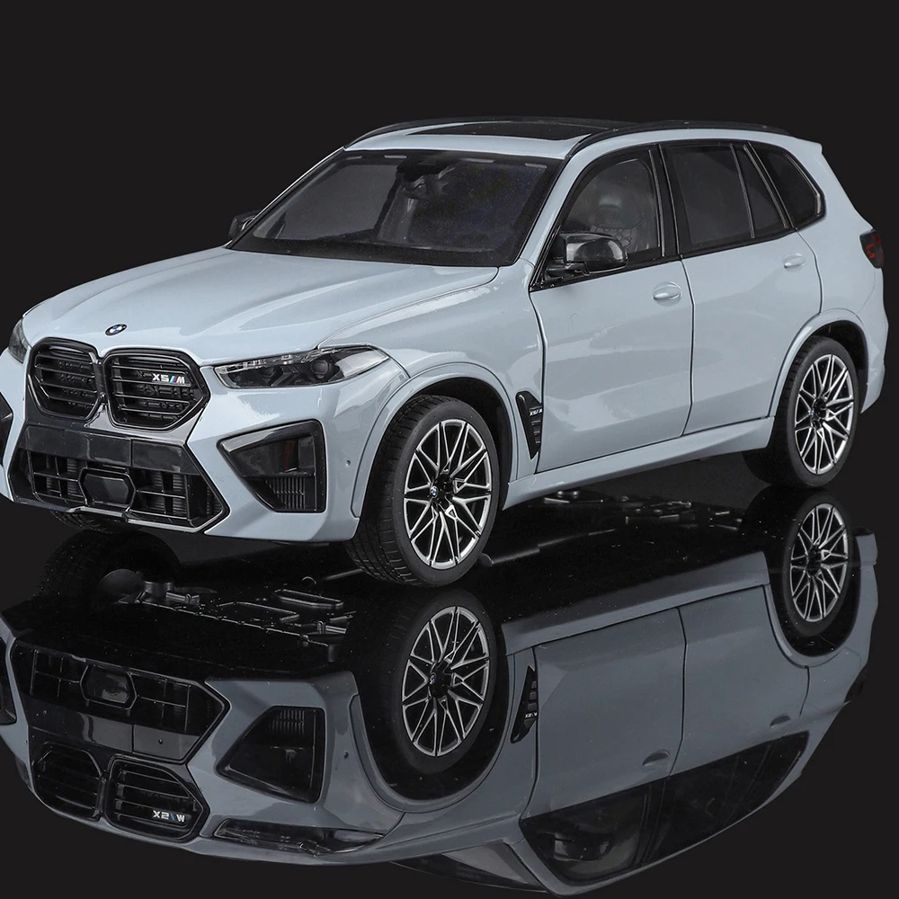1:18 Large Size X5M Car Model Toy Alloy Body Rubber Tires Slide Forward Shock Absorption Vehicle Models Desktop Ornaments