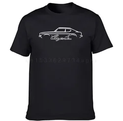 Ford CAPRI MK1 Inspired Classic Car Printed T-Shirt 2024 New High Quality Fashion Trend 100% Cotton