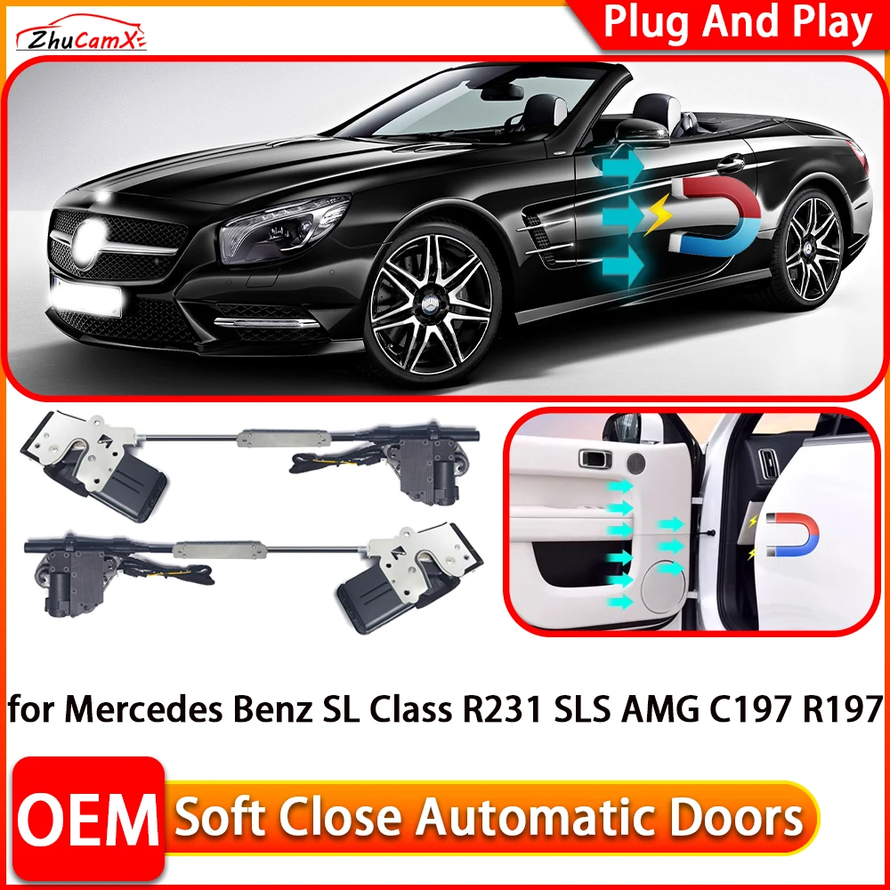 

for Mercedes Benz SL Class R231 SLS AMG C197 R197 Car Electric Soft Close Door Closer Power Closing Door Comfort Closing System