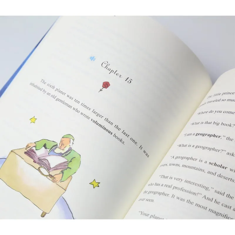 Imagem -04 - Pequeno Príncipe Livro de Romance Inglês le Petit Prince Clássico Criança Literatura Calor Cura Famosas Livros de Ficção Antoine o