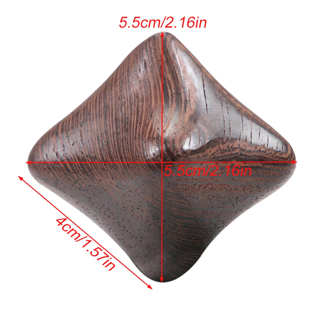 Wooden Hand Hexagonal Massager Wood Body Foot Reflexology Acupuncture Massage Roller for Anti-Cellulite Lymphatic Drainage