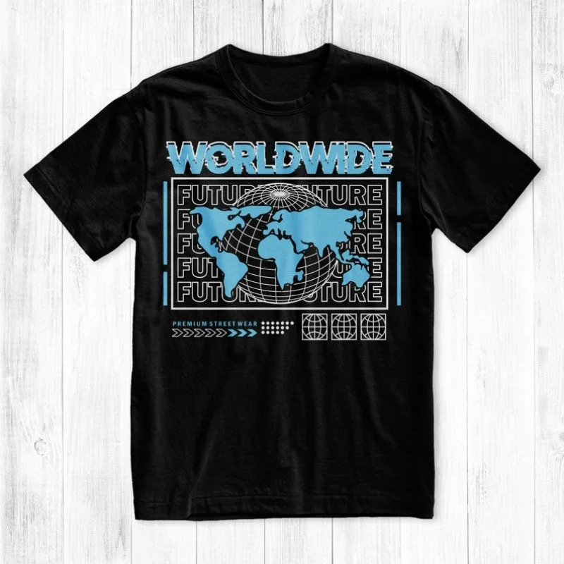 

00013328#A-Worldwide Future Streetwear T-Shirt, Graphic Tee