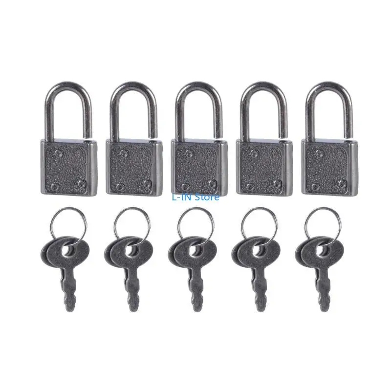 5PCS主要なポータブルノートブックセーフティロックハードウェア付き5PCS荷物ボックスロックロック