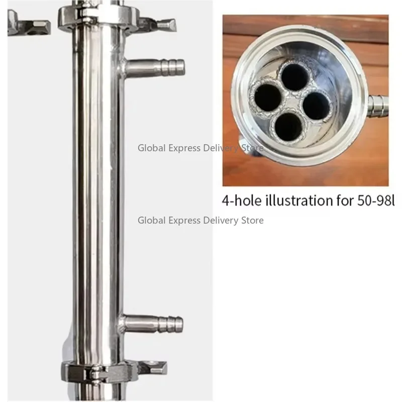 50L Electric stainless steel distiller with crystal tower Rose Hydrosol extractor built in copper mesh view 6