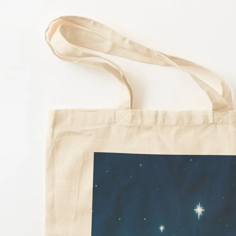 second star to the right Tote Bag Women's shopper bag sacs de shopping custom fabric bag shopping logo