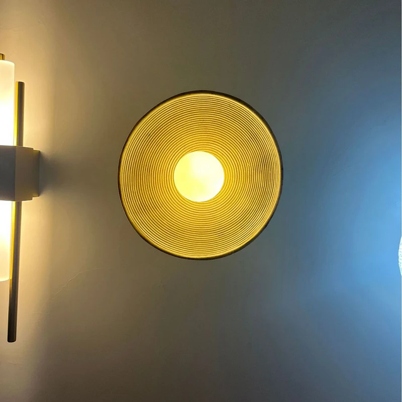 Nordic LED Wall Lamp Wabi-sabi Style Retro Wall Light Indoor Lighting Room Decor Sconces For Bedroom Bedside Hotel Corridor view 3