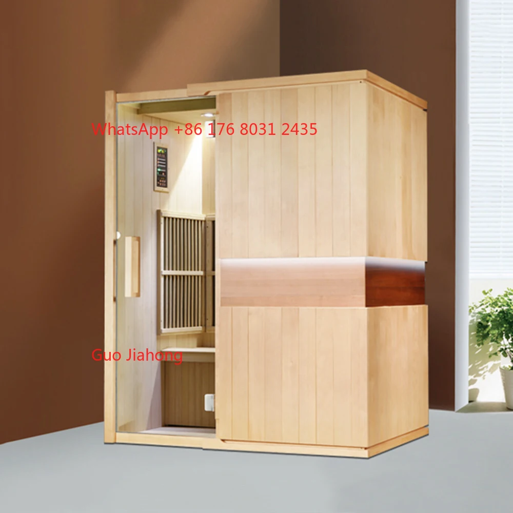 

Manufacturer Custom Indoor Infared Sauna Cabinet Solid Wood Single Multi-Size Options WOODEN SUNAN ROOM