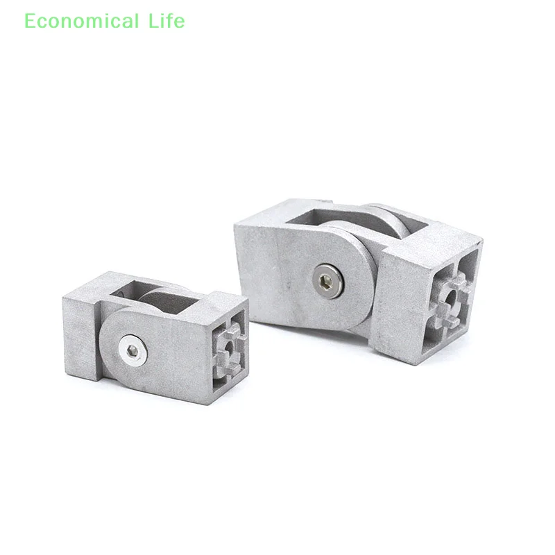 1PCS 2020/3030/4040 Zinc Alloy/Aluminum Profile Living Hinge Fittings Right Angle Flexible Pivot Joint Connector