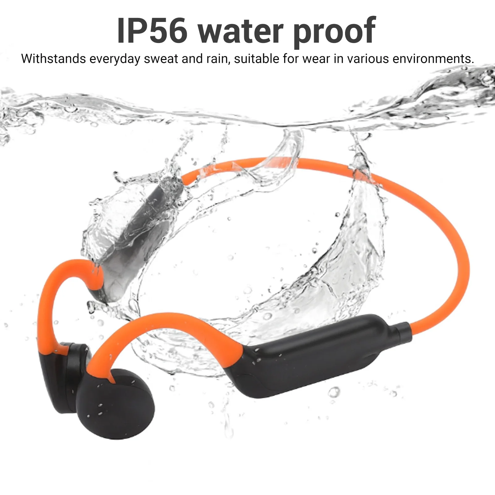 

Bone Conduction Headphones IP56 Water Proof Noise Reduction Wireless Bluetooth Bone Conduction Headset with Mic for Outdoor