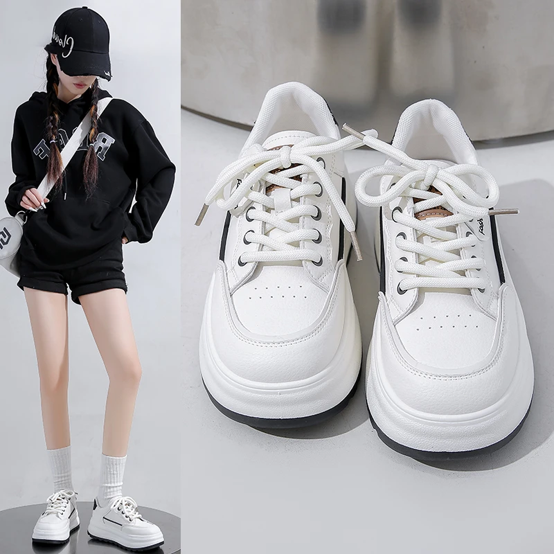 Shoes for Women Sneakers Sports Mesh Breathable Flat Athletic Lace Up Woman Footwear Urban Korean New in Offers   Sneakers